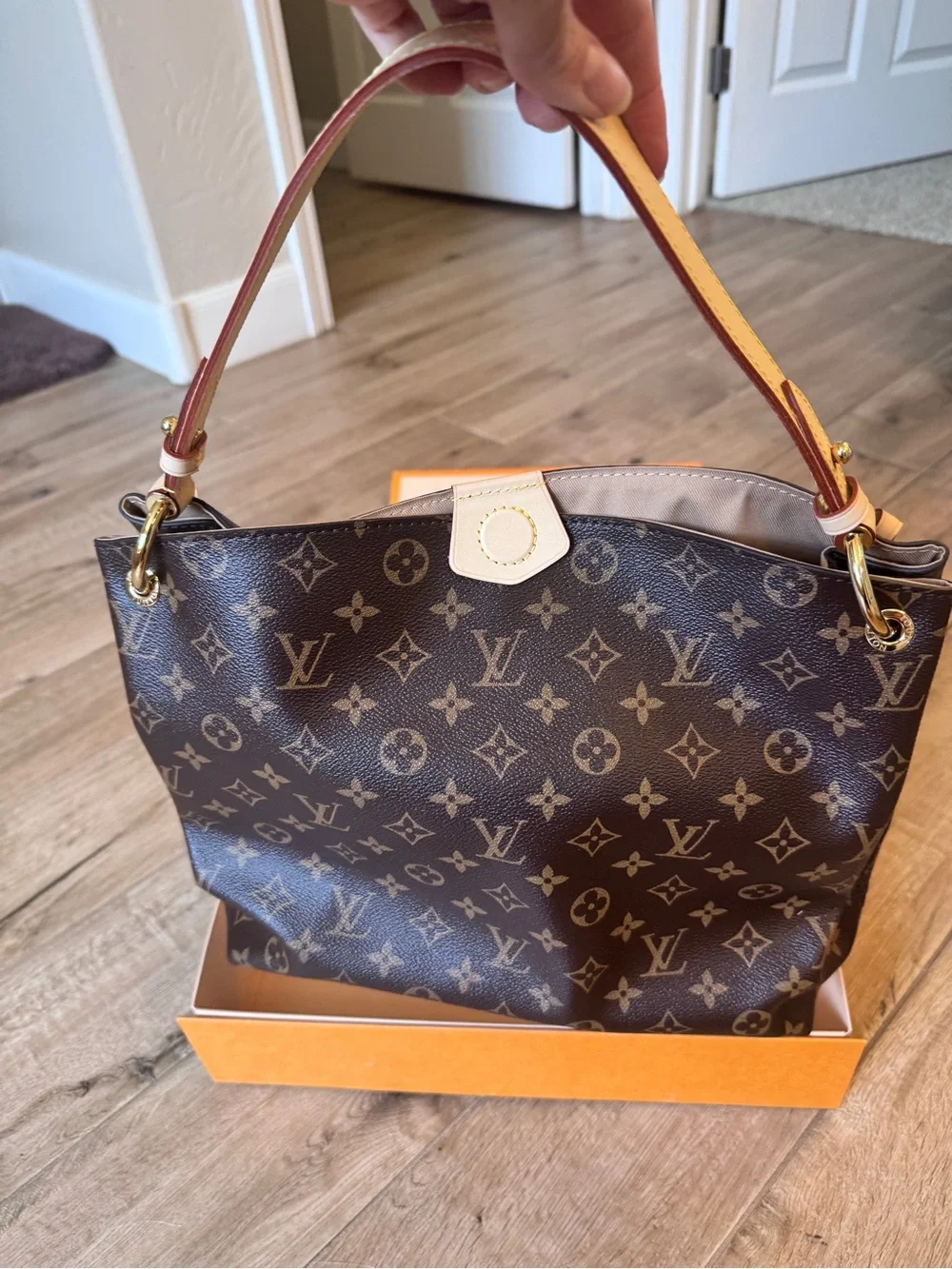 BRAND NEW Discontinued Louis Vuitton Brown Monogram Canvas Shoulder Bag